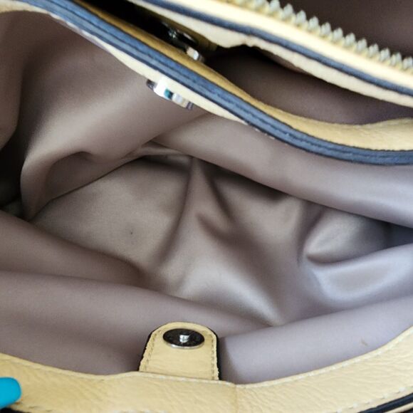 Coach Madison Kara Handbag Canary Yellow Pebbled Leather M1220-22262 - Picture 9 of 16